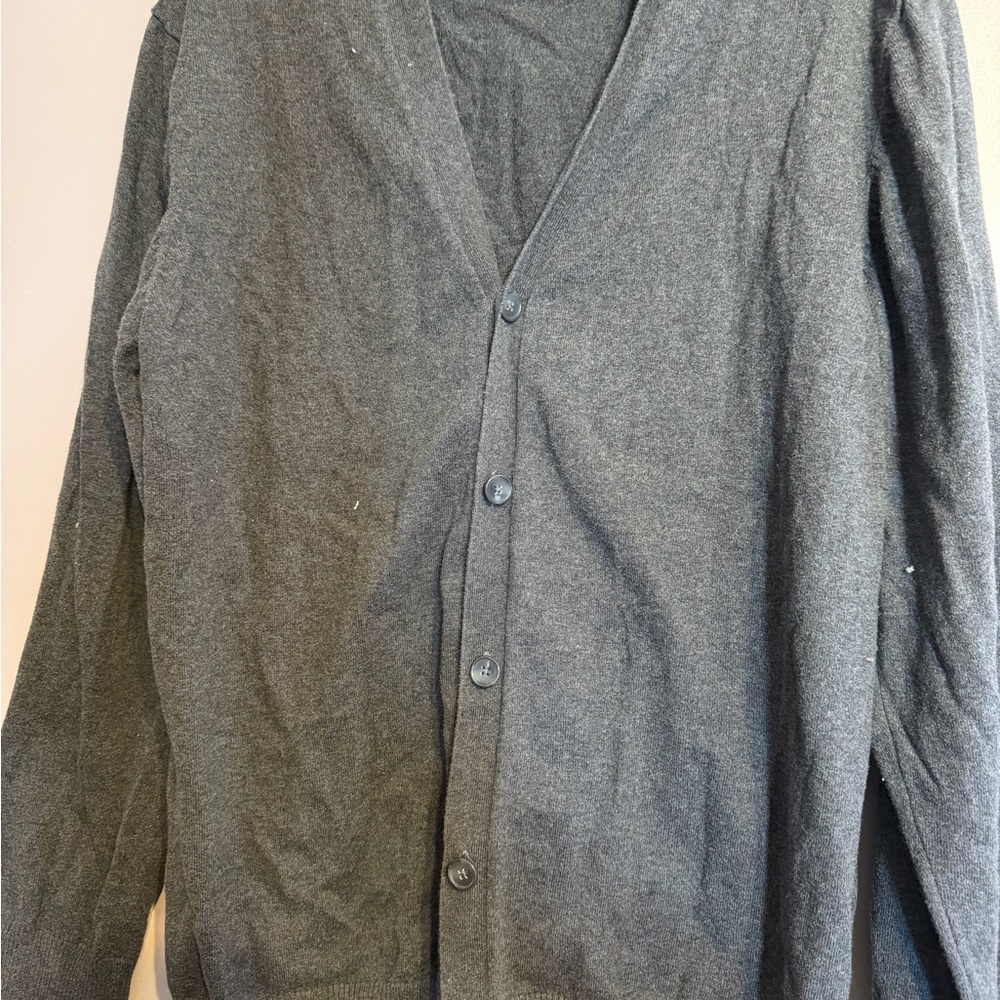 Old Navy Men's Charcoal Cardigan Sweater